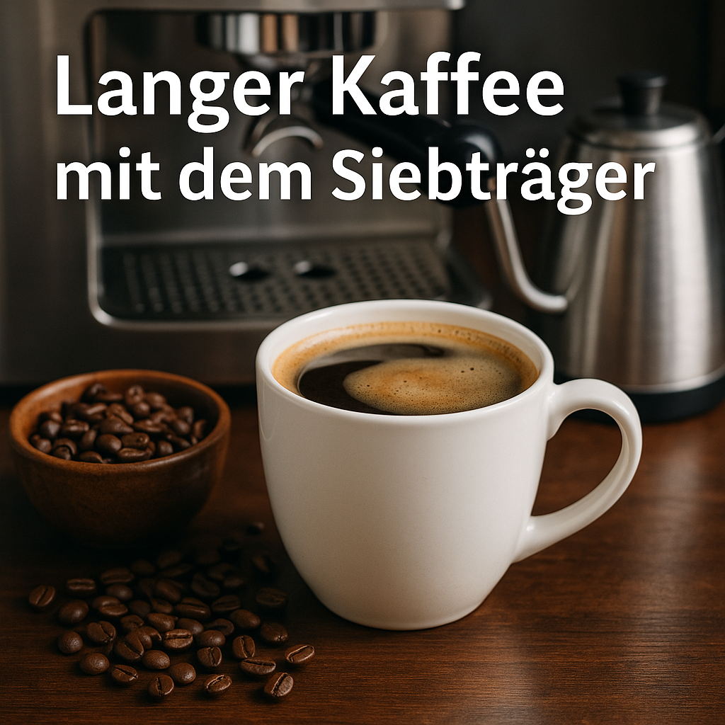 Langer Kaffee mit dem Siebträger