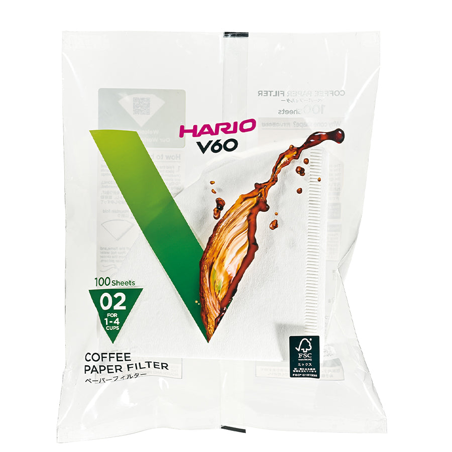 Hario Papierfilter für V60 02 Handfilter - 100 Stück  Hario    - Rheinland.Coffee