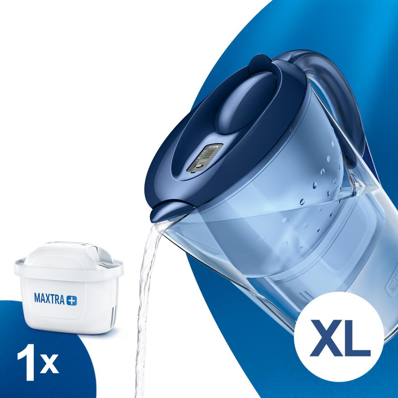 BRITA Tischwasserfilter Marella XL Blau - inkl. 1 MAXTRA+ Filterkartusche Wasserfilter Brita    - Rheinland.Coffee