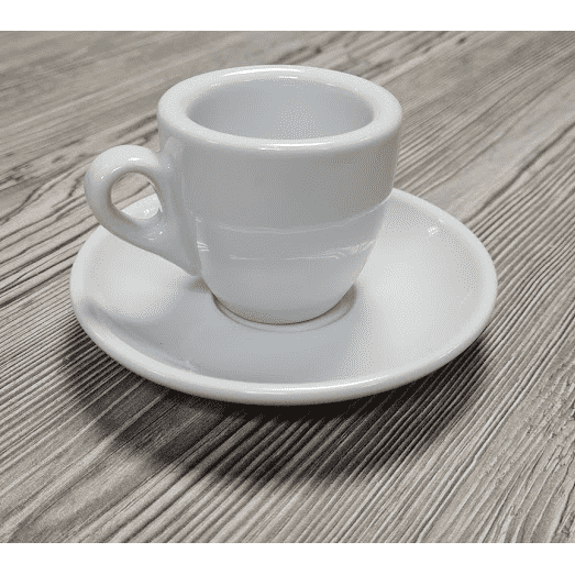 Espresso Tasse und Untertasse Weiß Serie Palermo von Nuova Point 56 ml Kaffee- und Teetassen Nuova Point    - Rheinland.Coffee