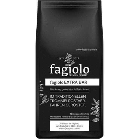 fagiolo EXTRA BAR Kaffee fagiolo Ganze Bohnen 250 Gramm  - Rheinland.Coffee