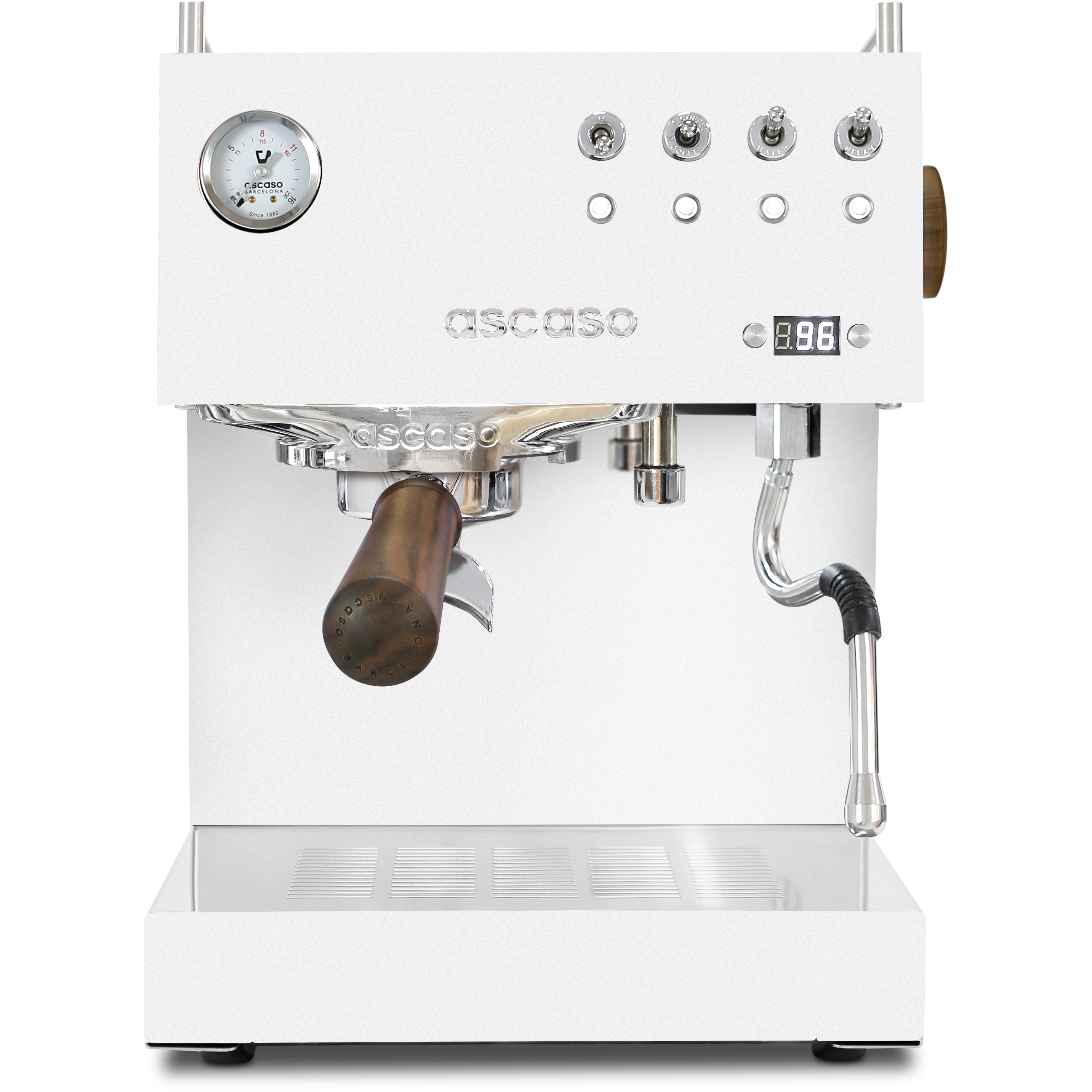 Ascaso Steel DUO PID | Schwarz Chrom oder Weiß | 25% mehr Dampfpower Espressomaschinen Ascaso Weiß   - Rheinland.Coffee