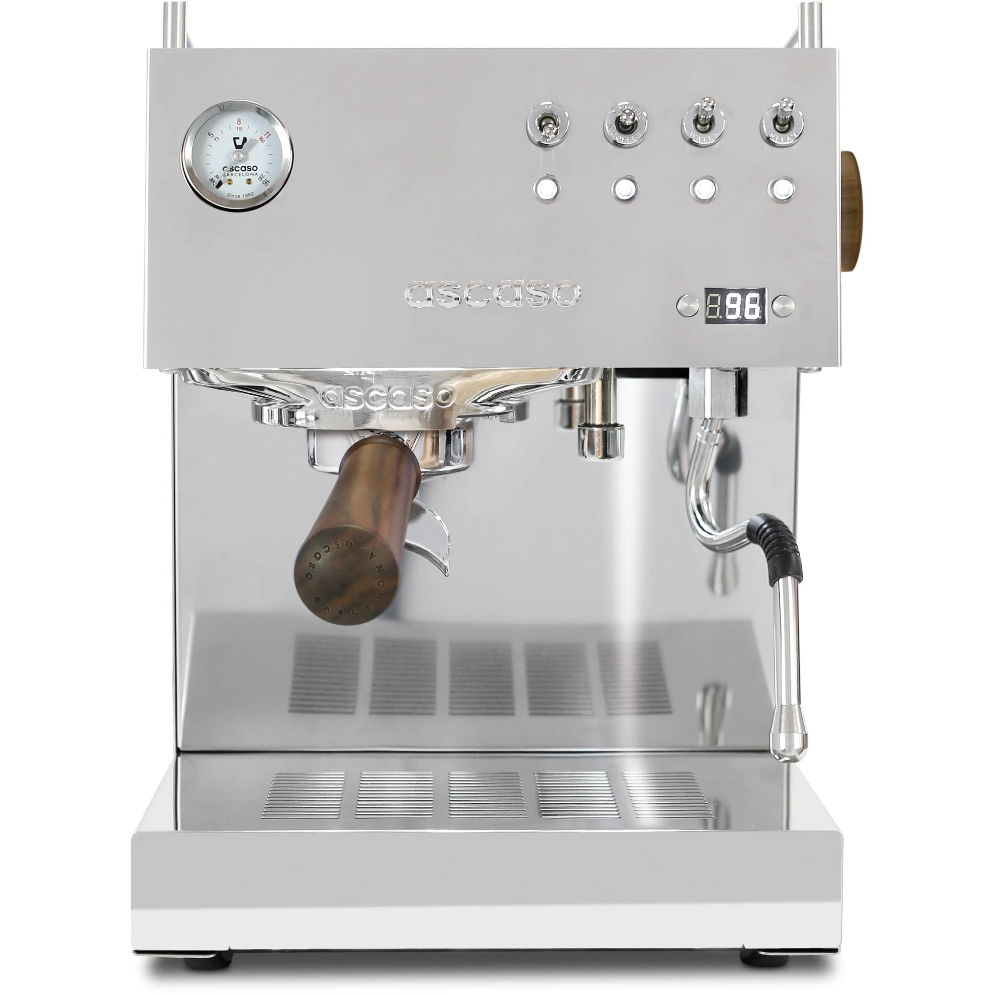 Ascaso Steel DUO PID | Schwarz Chrom oder Weiß | 25% mehr Dampfpower Espressomaschinen Ascaso Chrom / Inox - Rheinland.Coffee