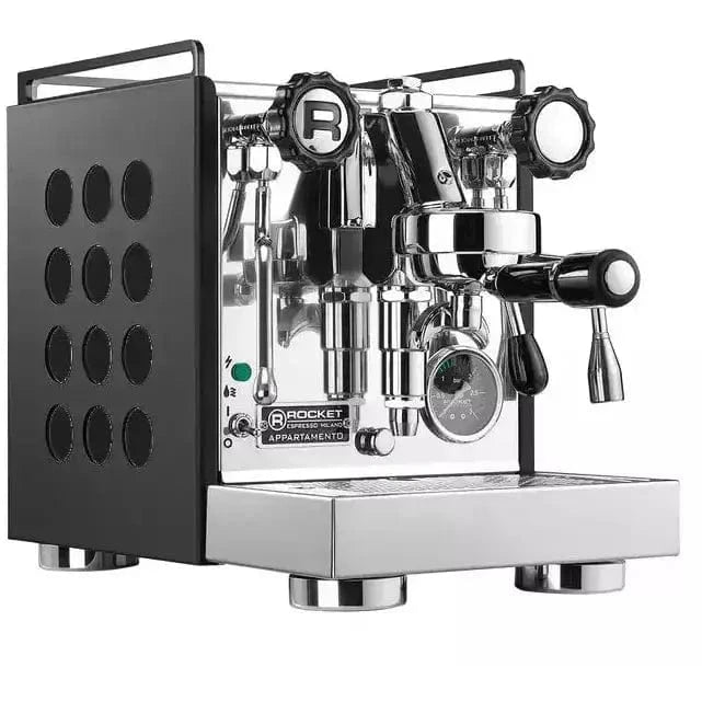 Rocket Appartamento Nero - Schwarz + Verschiedene Farben Zweikreiser Espressomaschinen Rocket Espresso Kupfer - Rheinland.Coffee