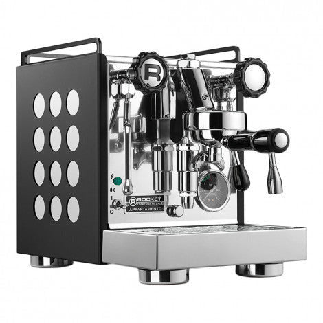 Rocket Appartamento Nero - Schwarz + Verschiedene Farben Zweikreiser Siebträgermaschine Rocket Espresso Weiß   - Rheinland.Coffee