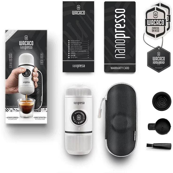 WACACO NANOPRESSO To-Go Espressomaschine Arctic Blue Rot oder Weiß Kaffee mobil WACACO - Rheinland.Coffee