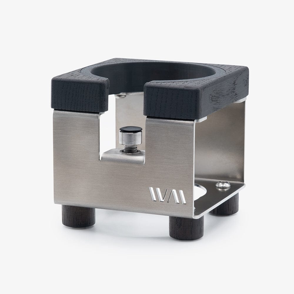 Tamperstation von Wiedemann Version 2 mit Ring Tamper Station Wiedemann Manufaktur Edelstahl Räuchereiche - Rheinland.Coffee