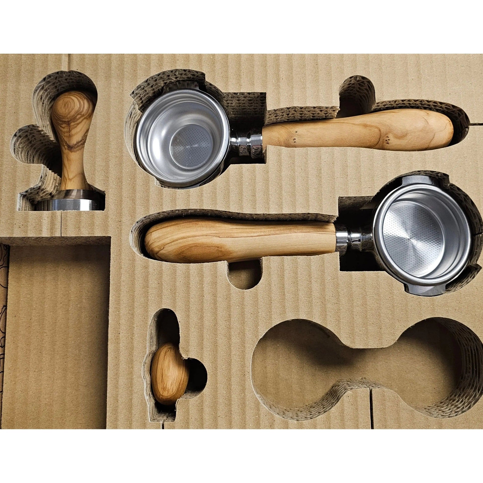 Brewspire Holz Veredelungsset für IDEA Espressolo PLUS Holzapplikationen Brewspire Olivenholz - Rheinland.Coffee
