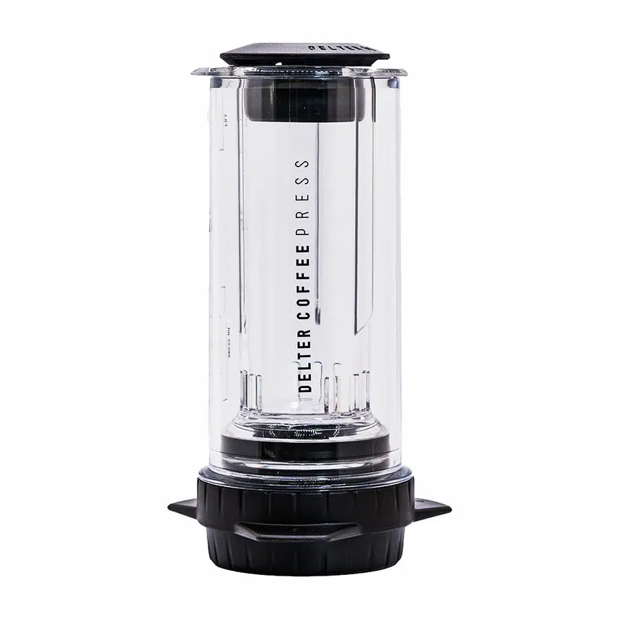 Delter Coffee Press – Volle Geschmackskontrolle in Clear & Grey Limited Edition Delter Coffee Kaffee mobil Clear Rheinland Coffee