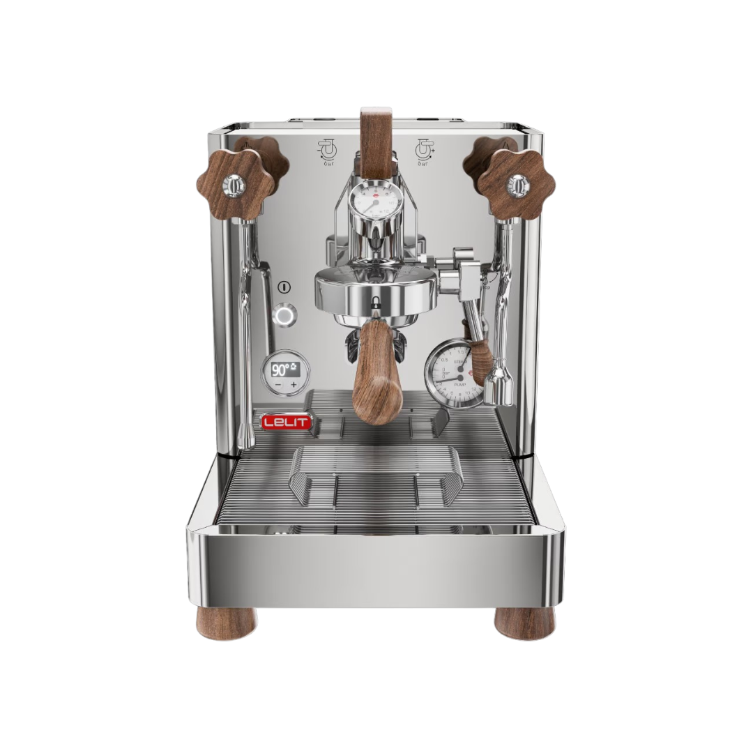 Lelit Bianca Espressomaschine – Edelstahl, Doppelmanometer, Holzdetails Espressomaschinen Lelit - Rheinland.Coffee