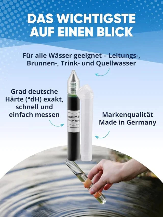 AGUALEVE Wasserhärte Test - Grad deutscher Härte Agualeve Reiniger und Entkalker Rheinland Coffee