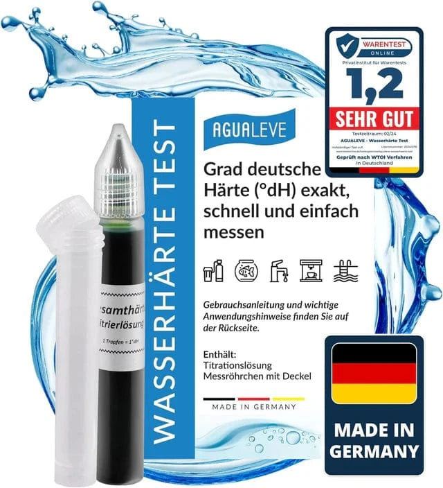 AGUALEVE Wasserhärte Test - Grad deutscher Härte