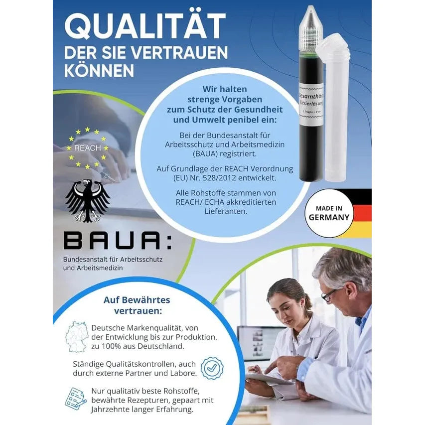 AGUALEVE Wasserhärte Test - Grad deutscher Härte Reiniger und Entkalker Agualeve - Rheinland.Coffee