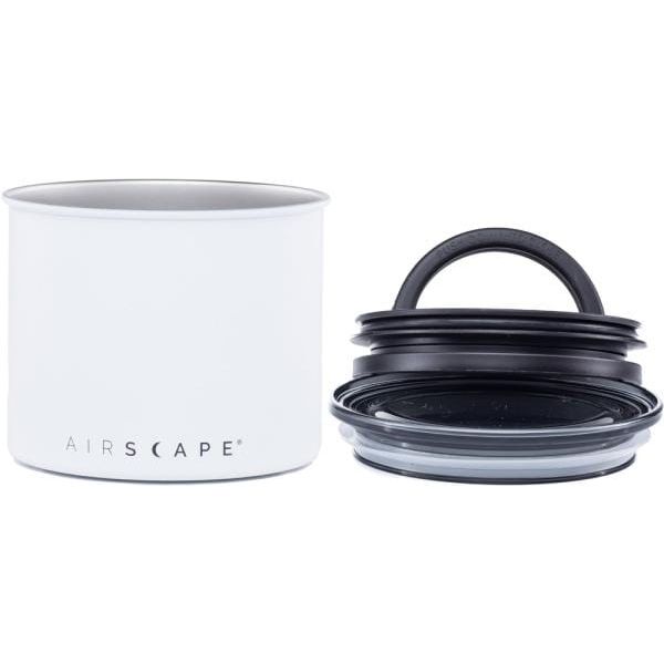 Airscape® Edelstahl-Aromabehälter – Edition Rheinland.Coffee Bohnenbehälter Airscape 250 Gramm Weiß - Rheinland.Coffee