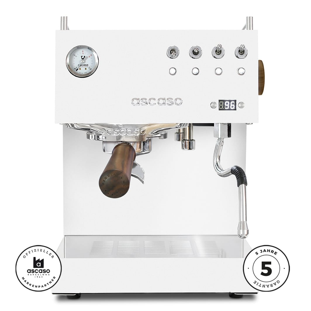Ascaso Steel DUO PID V3 | Schwarz Chrom oder Weiß | Version 2026 Espressomaschinen Ascaso V2 Weiß - Rheinland.Coffee