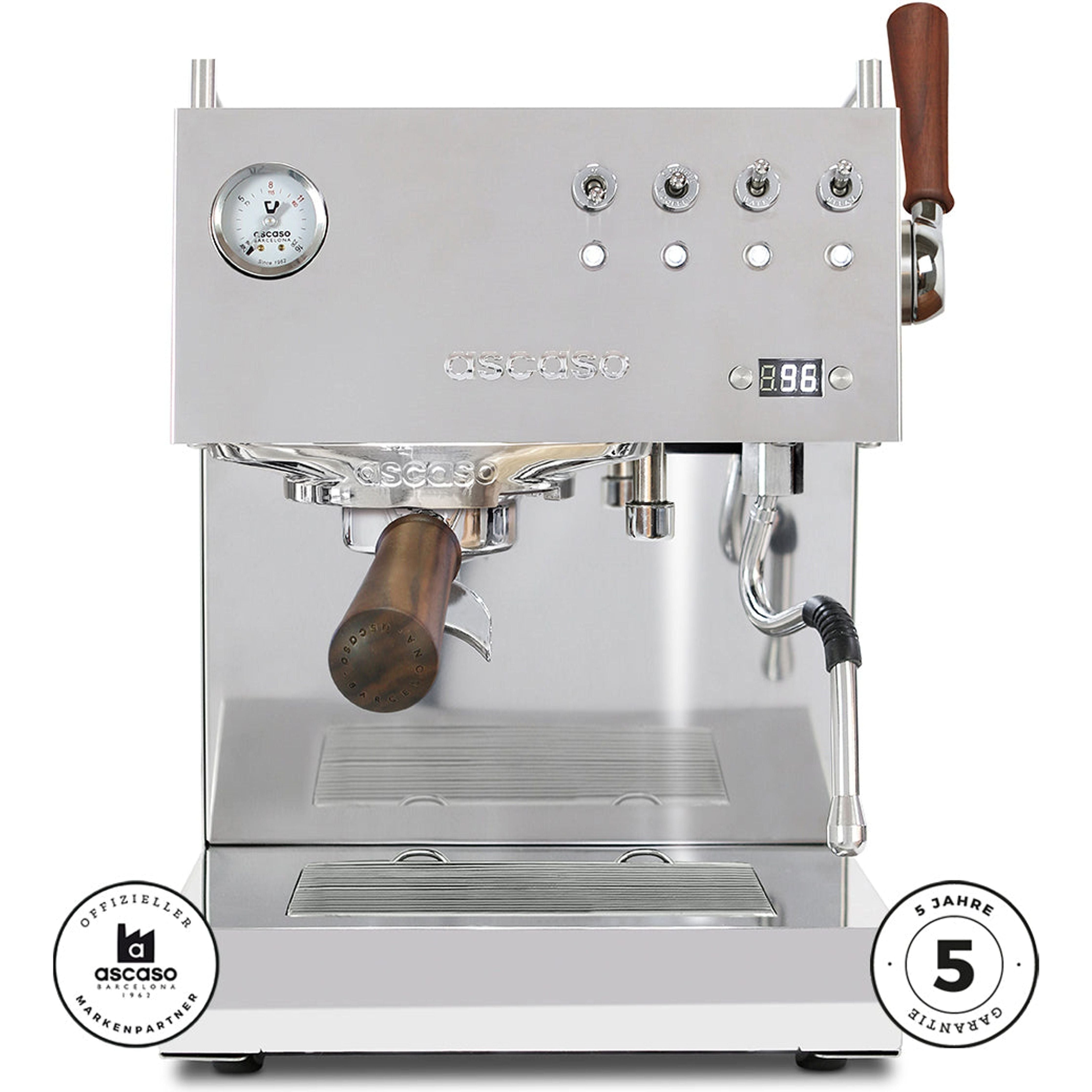 Ascaso Steel DUO PID PLUS | Schwarz Chrom oder Weiß | Das neue Modell ab Oktober 2023 Espressomaschinen Ascaso    - Rheinland.Coffee