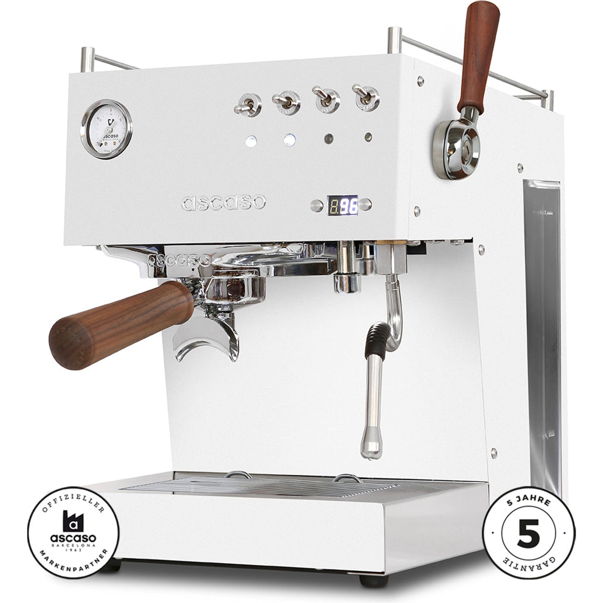 Ascaso Steel DUO PLUS – Dual-Thermoblock, PID, Profi-Features Espressomaschinen Ascaso Weiß - Rheinland.Coffee