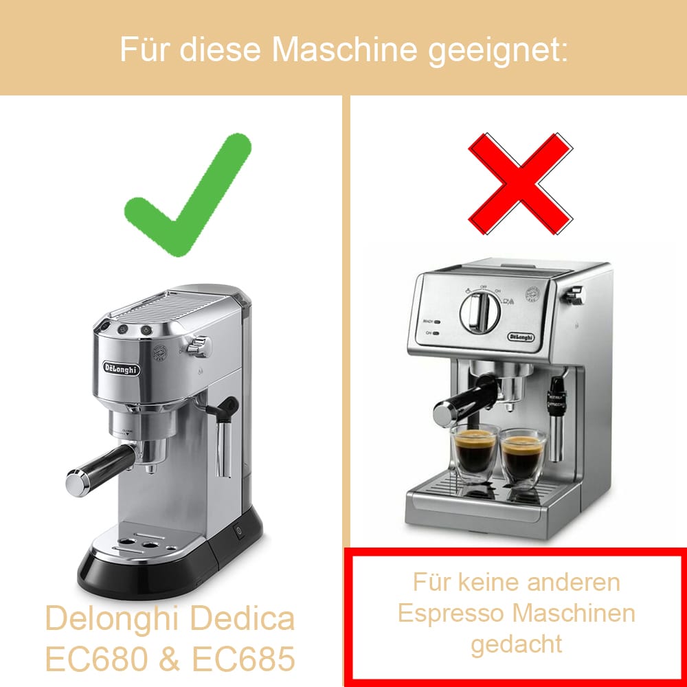 JoeFrex Siebträger Walnuss für Delonghi Dedica & Smeg ECF – 1er oder 2er Auslauf Siebträger JoeFrex - Rheinland.Coffee
