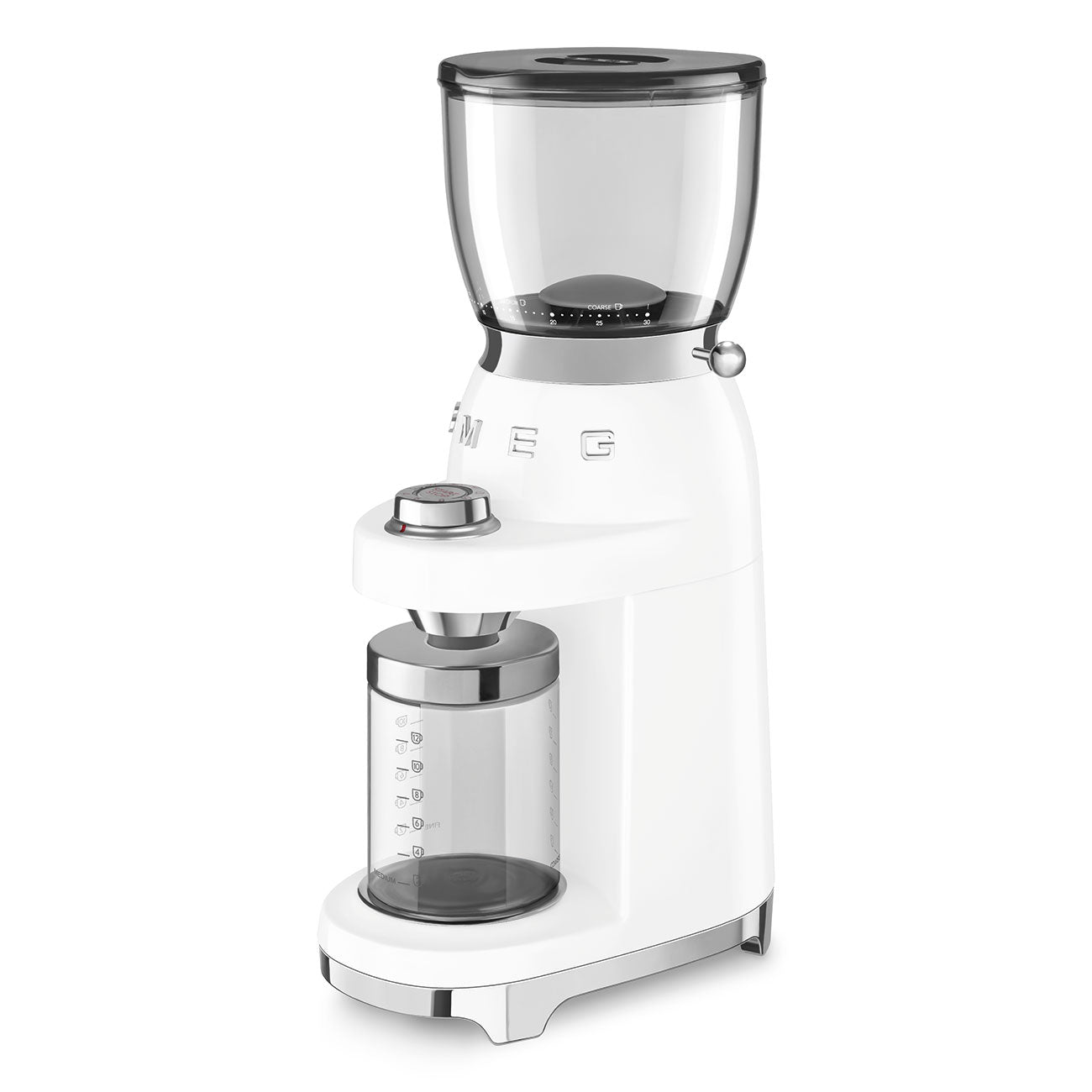 SMEG Kaffeemühle 50's Style - neues Modell CGF11 Kaffeemühlen SMEG Weiß   - Rheinland.Coffee
