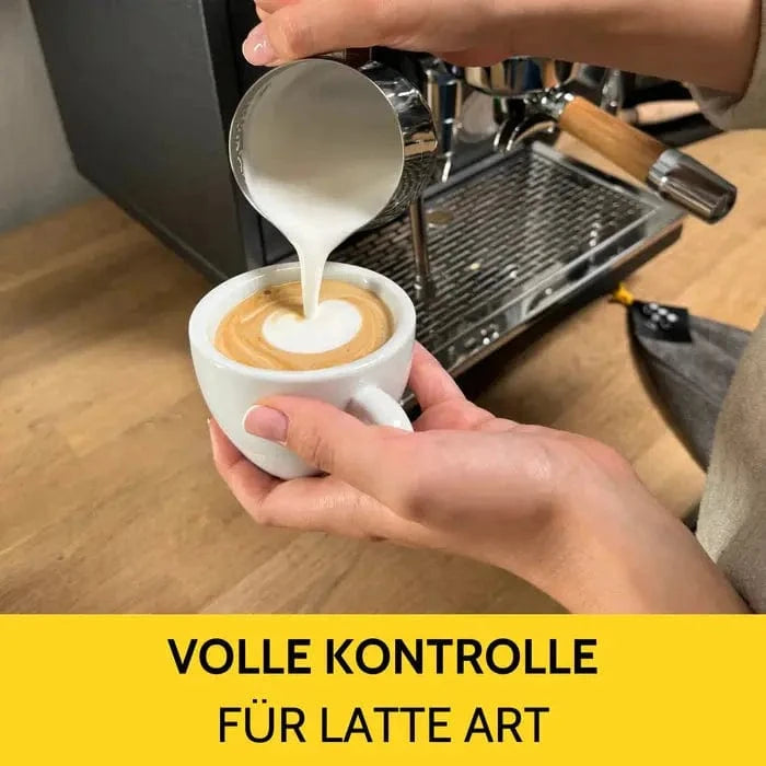 Milchkännchen Edelstahl Silber 350 ml oder 590 ml mit Skala von COYOOCO Milchkännchen COYOOCO - Rheinland.Coffee