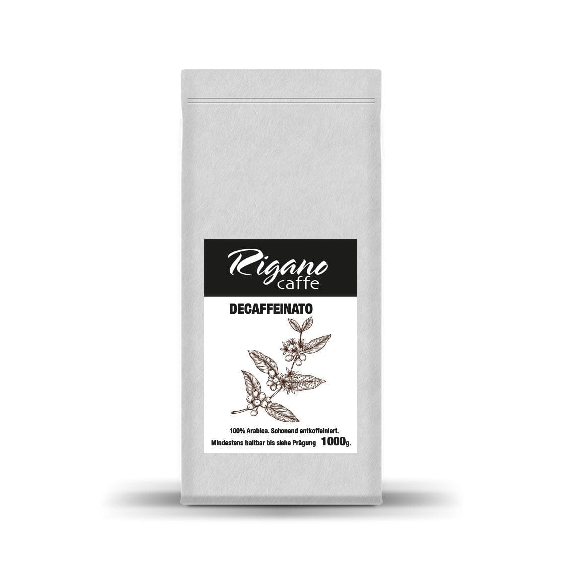 DECAFFEINATO - Koffeinfreier Kaffee von Rigano Caffe Kaffee RIGANO Caffe Ganze Bohnen 250 Gramm - Rheinland.Coffee