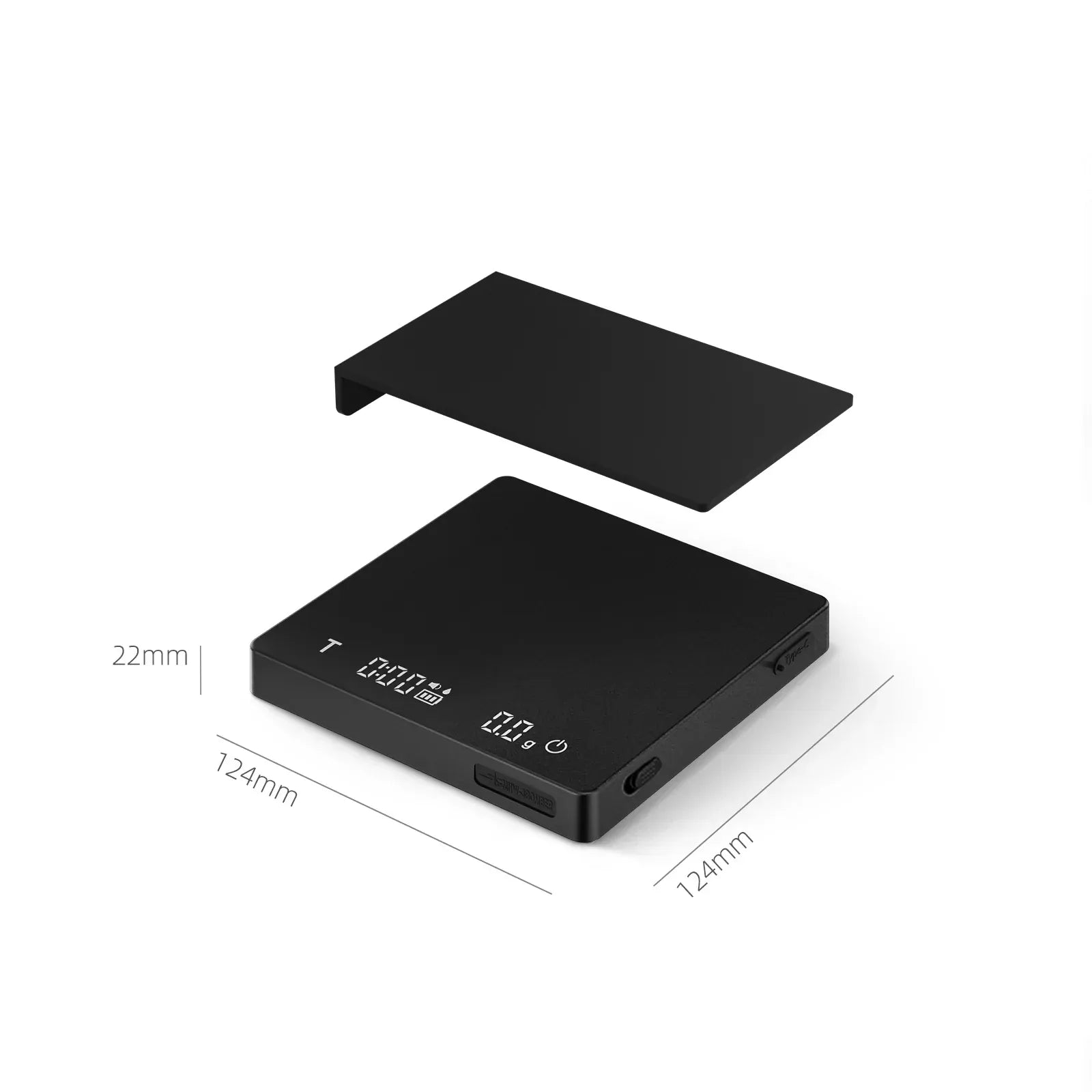 MHW-3BOMBER Cube Coffee Scale 2.0 – Digitale Espresso Waage Schwarz Waage MHW-3Bomber - Rheinland.Coffee