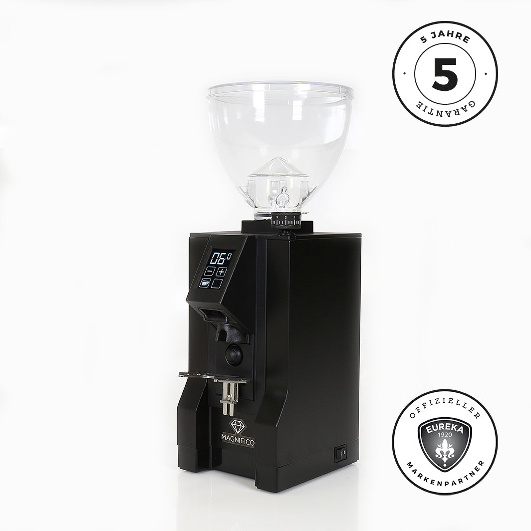 Eureka Mignon MAGNIFICO - Sondermodell Neuer Hopper und Funnel Kaffeemühlen Eureka Schwarz Matt Schwarz Matt 15 BL - Rheinland.Coffee