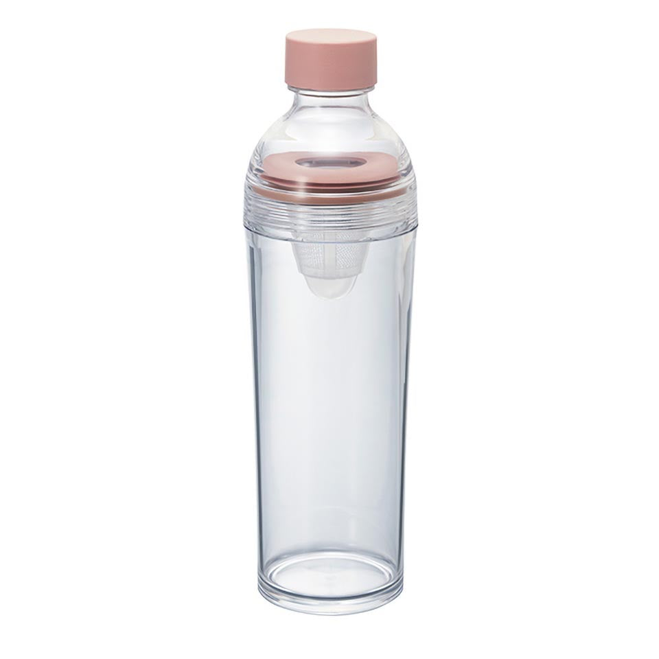 HARIO Filter in Bottle Portable - Cold Brewed Tea - Eistee Trinkflasche Hario Smokey Pink 400 ml  - Rheinland.Coffee