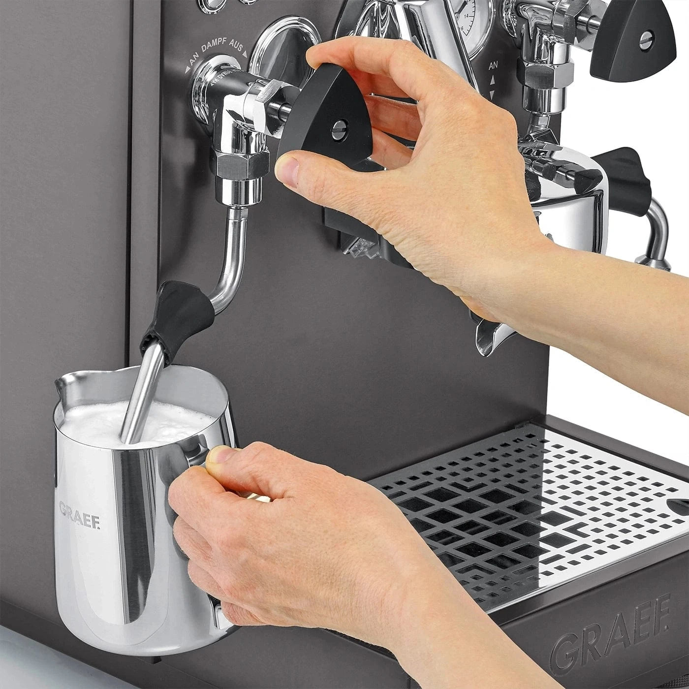 GRAEF Estessa - Duo Thermoblock schwarz gebürstet Limited Edition Espressomaschinen GRAEF - Rheinland.Coffee