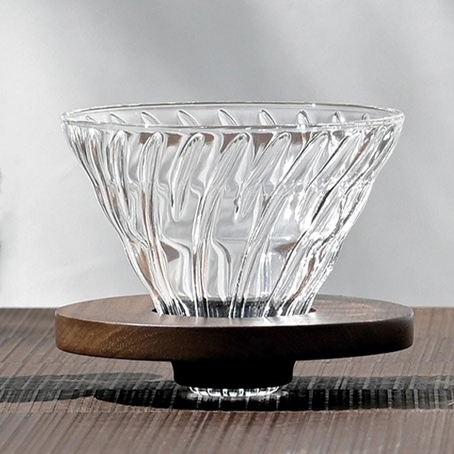 Hario Glass Coffee Dripper V60 02 – Walnut Wood Handfilter Hario - Rheinland.Coffee