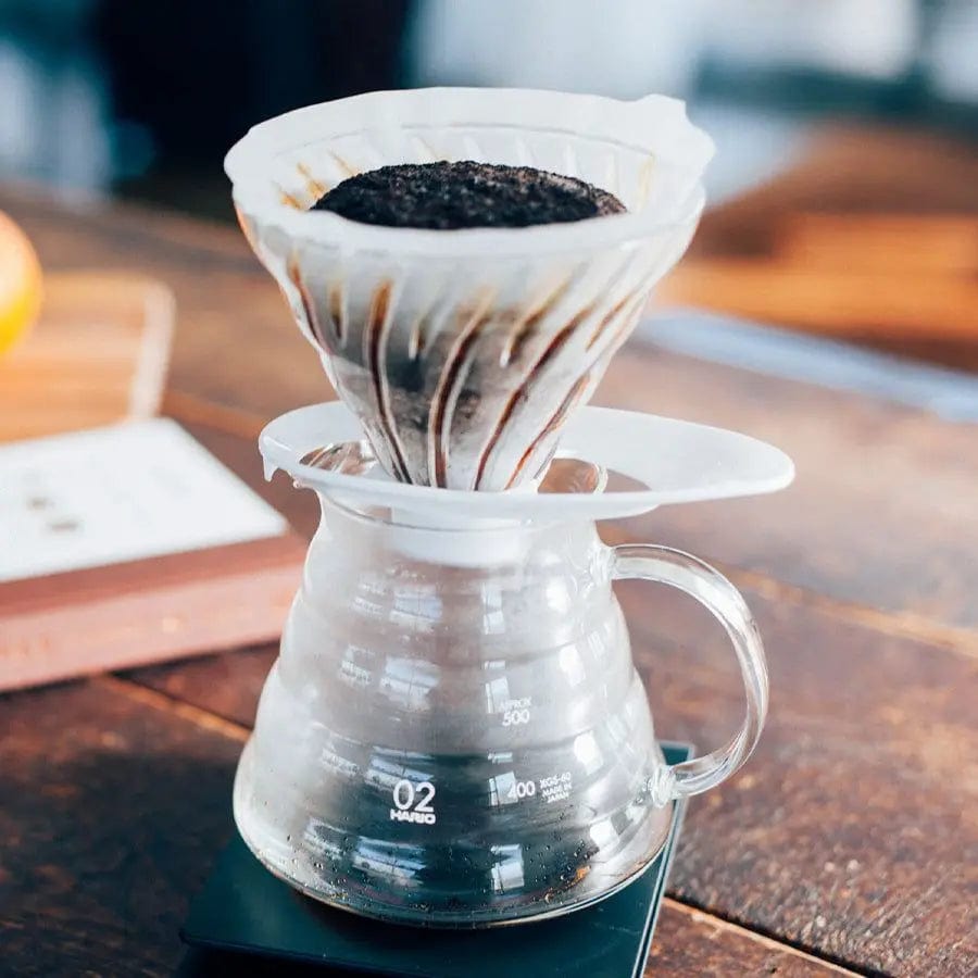 Hario V60 Glass Dripper Glas Handfilter Größe 02 - NEUE Version Hario - Rheinland.Coffee