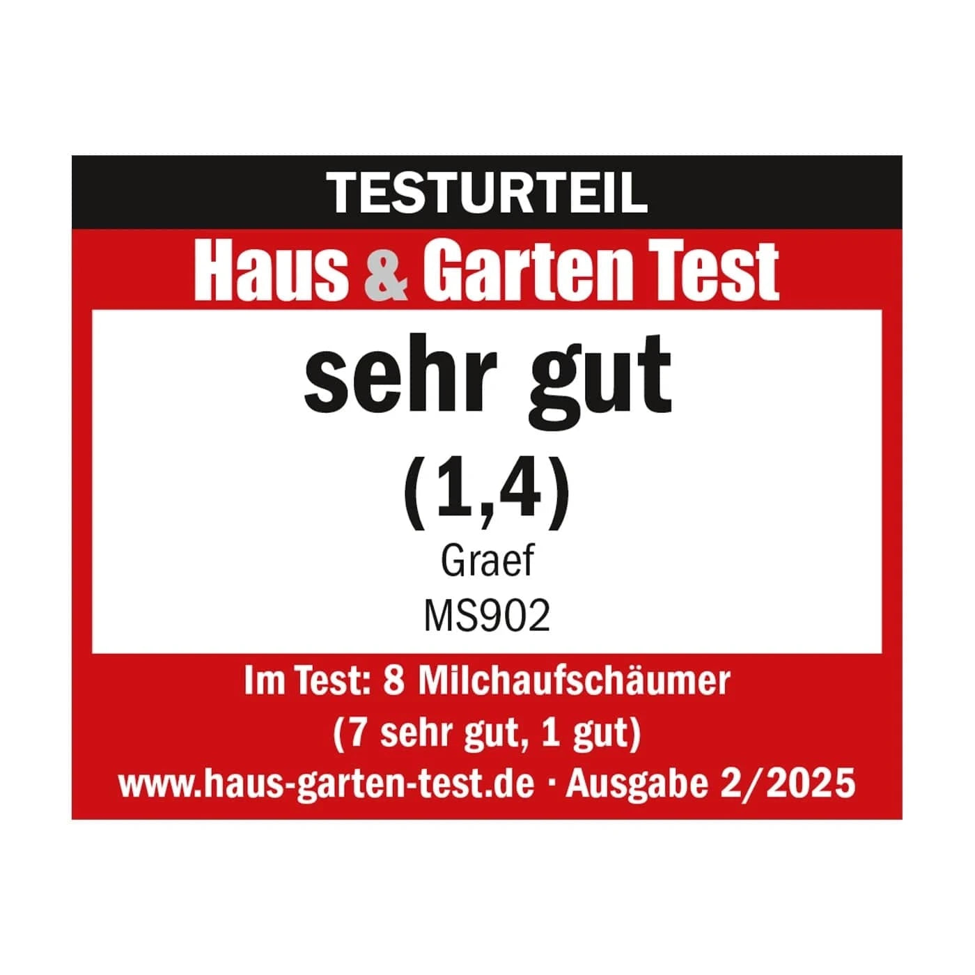 GRAEF Glas-Milchaufschäumer MS902 Induktion, 6 Programme Milchaufschäumer GRAEF - Rheinland.Coffee