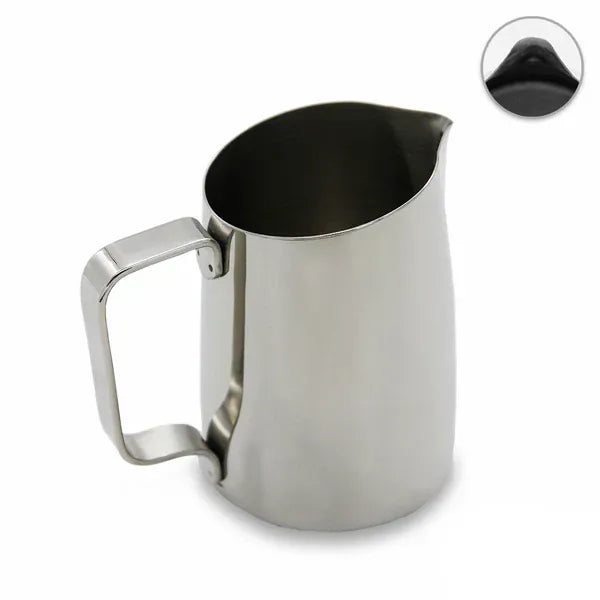 WPM Milchkännchen #09 – Wide Spout Latte Art Pitcher Milchkännchen WPM 650 ml Chrom - Rheinland.Coffee
