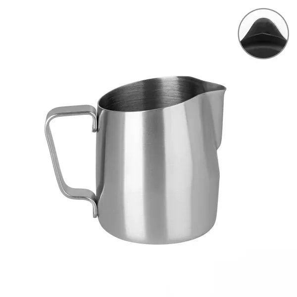 WPM Milchkännchen #06 – Round Spout Latte Art Pitcher Milchkännchen WPM 300 ml Chrom - Rheinland.Coffee