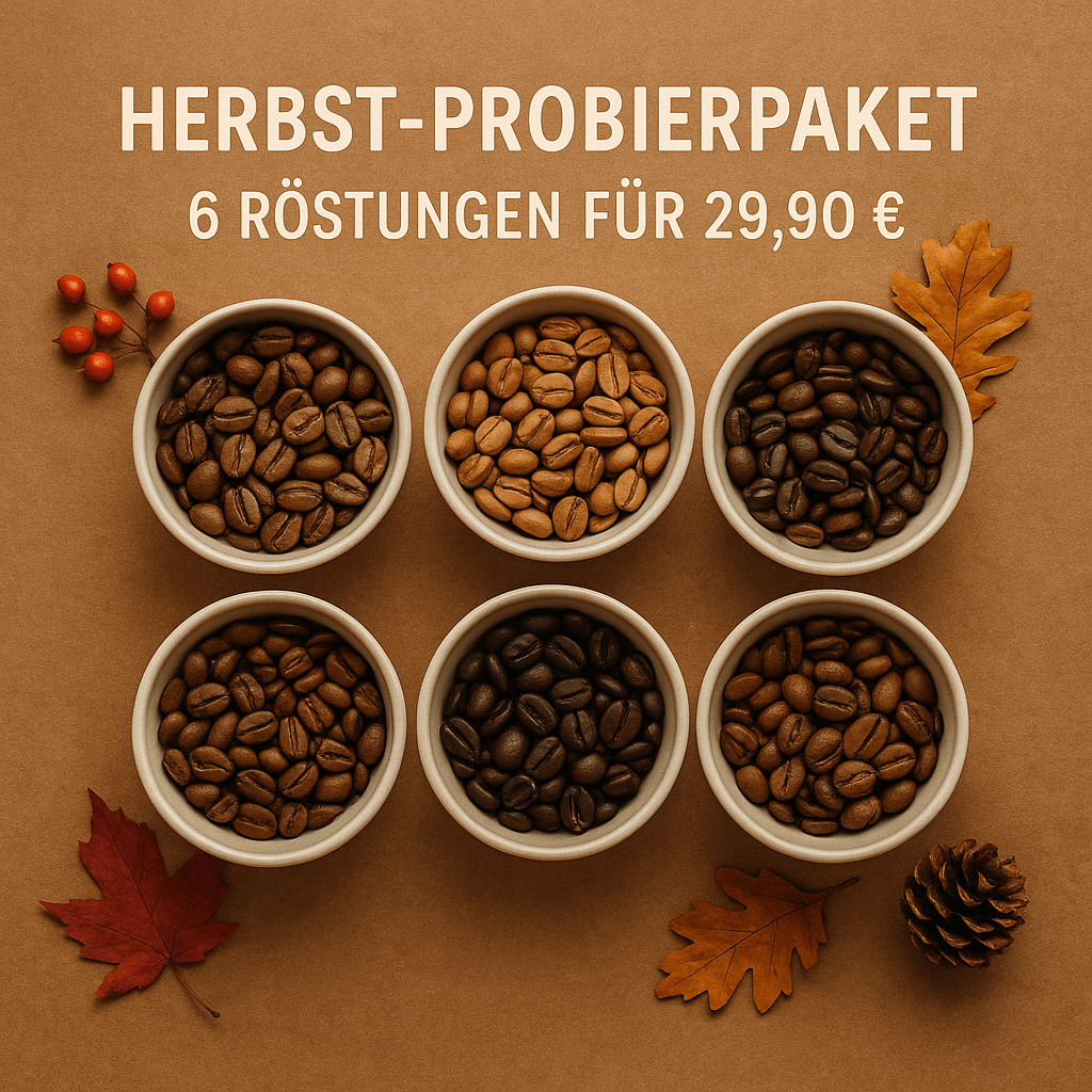 Herbst-Probierpaket 6 Röstungen für 29,90 EUR Kaffee Rheinland.Coffee - Rheinland.Coffee