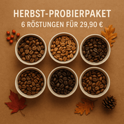 Herbst-Probierpaket 6 Röstungen für 29,90 EUR Kaffee Rheinland.Coffee - Rheinland.Coffee