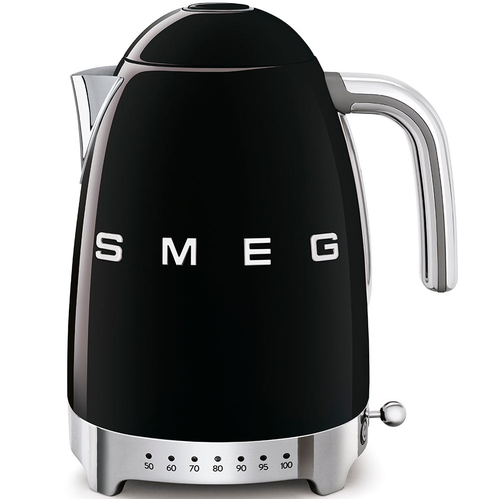 SMEG Wasserkocher 50's Style mit regelbarer Temperatureinstellung Wasserkocher SMEG Schwarz - Rheinland.Coffee