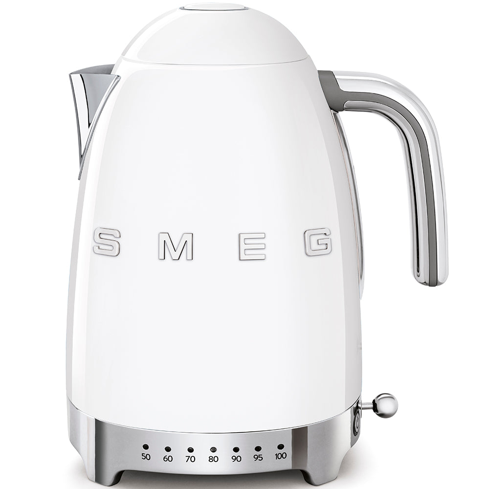 SMEG Wasserkocher 50's Style mit regelbarer Temperatureinstellung Wasserkocher SMEG Weiß - Rheinland.Coffee
