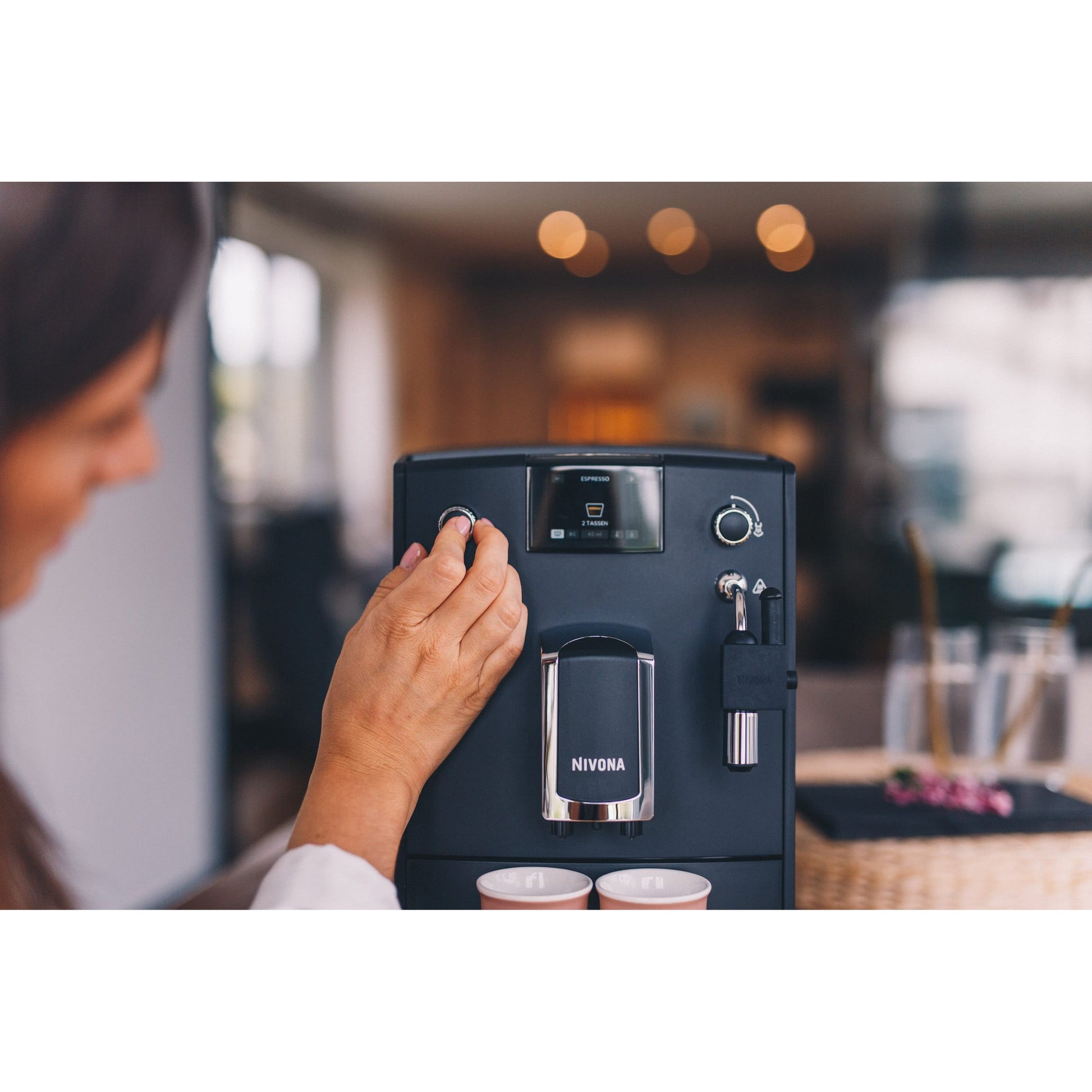 Nivona NICR 5'50 Mattschwarz – Chrom – Kaffeevollautomat Kaffeevollautomat Nivona - Rheinland.Coffee