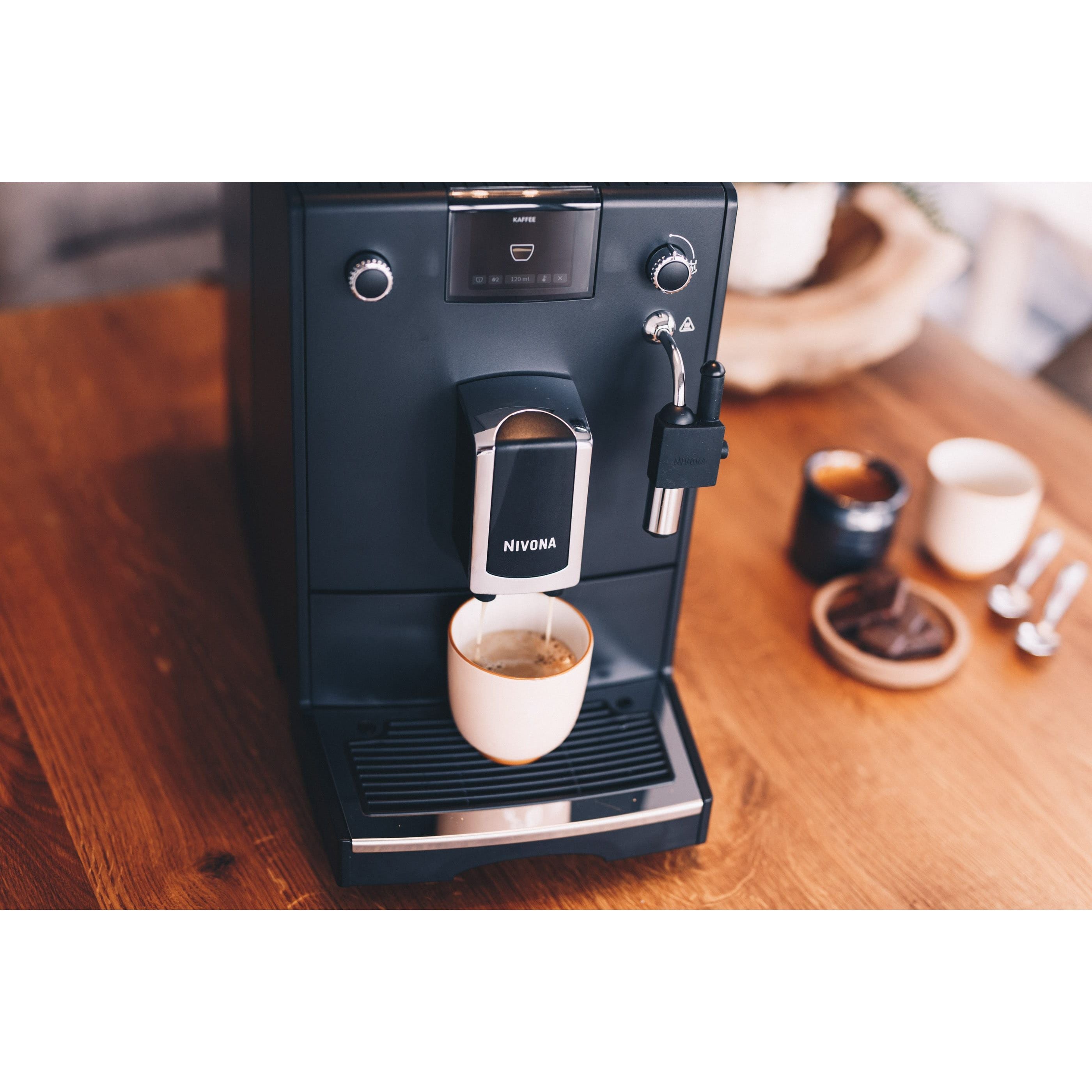Nivona NICR 5'50 Mattschwarz – Chrom – Kaffeevollautomat Kaffeevollautomat Nivona - Rheinland.Coffee