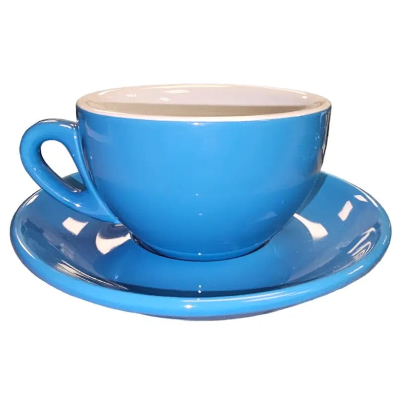 Cappuccino Tasse und Untertasse Blau Serie Palermo von Nuova Point 200 ml Cappuccinotasse Nuova Point - Rheinland.Coffee
