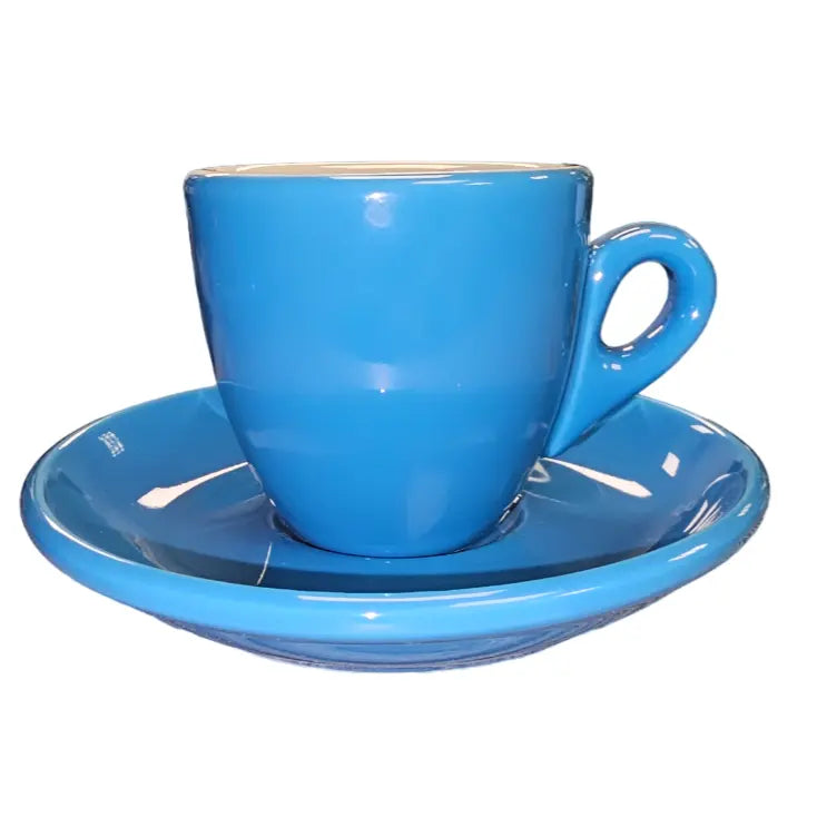 Espresso Tasse und Untertasse Blau Serie Palermo von Nuova Point 56 ml Espressotasse Nuova Point - Rheinland.Coffee
