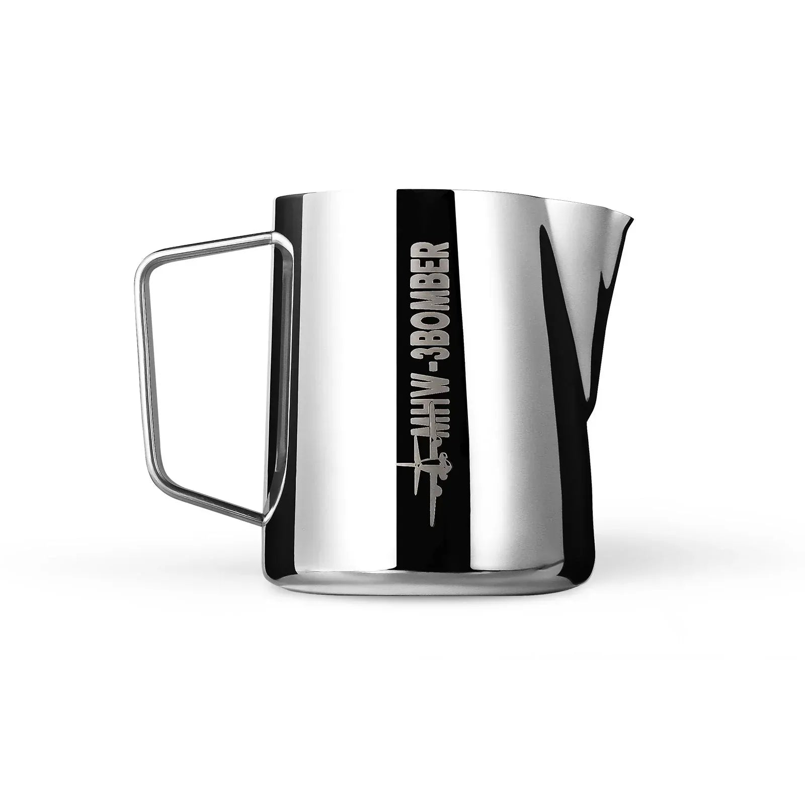 MHW-3BOMBER Latte Art Pitcher 5.0 Milchkännchen 600 ml – Glanzgrau Edelstahl Milchkännchen MHW-3Bomber - Rheinland.Coffee