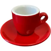Espresso Tasse und Untertasse Rot Serie Palermo von Nuova Point 56 ml Espressotasse Nuova Point - Rheinland.Coffee