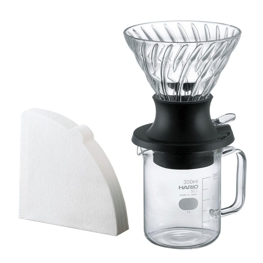 Hario Immersion Dripper Switch Server SET Glas Schwarz Kaffee mobil Hario - Rheinland.Coffee