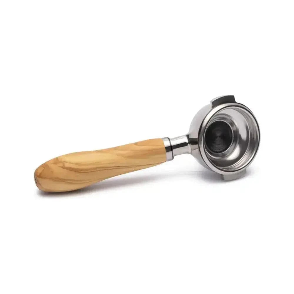 Brewspire Edelstahl Holz Siebträger EINZELAUSLAUF für E61 Siebträger Brewspire Olivenholz - Rheinland.Coffee