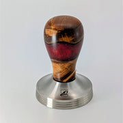 Epoxy Elegance Tamper #14 – Pappelmaser & Rubinrot Tamper EMMERICH Art - Rheinland.Coffee