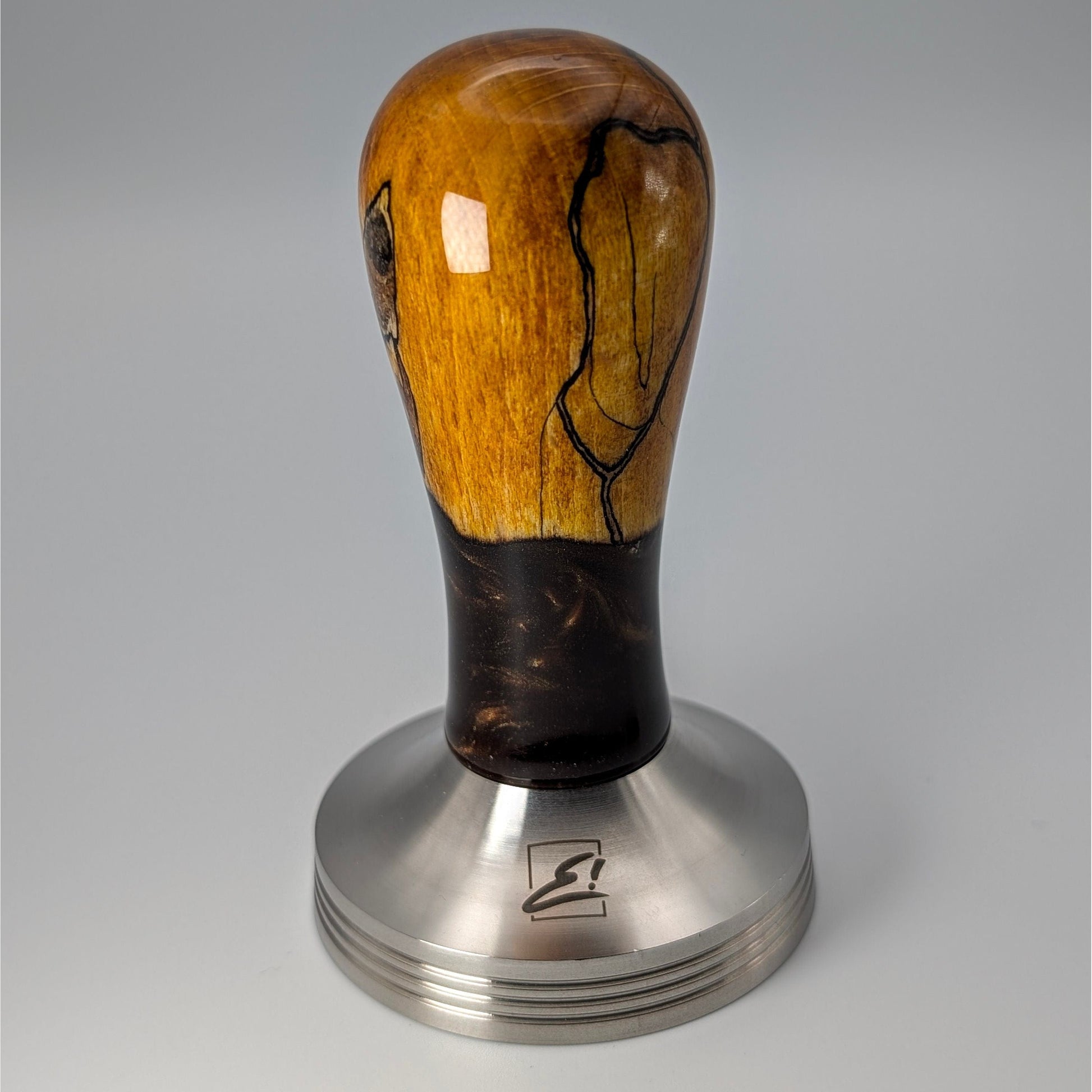 Epoxy Elegance Tamper #21 – Gestockte Buche & Black Resin | Emmerich Art Tamper EMMERICH Art - Rheinland.Coffee