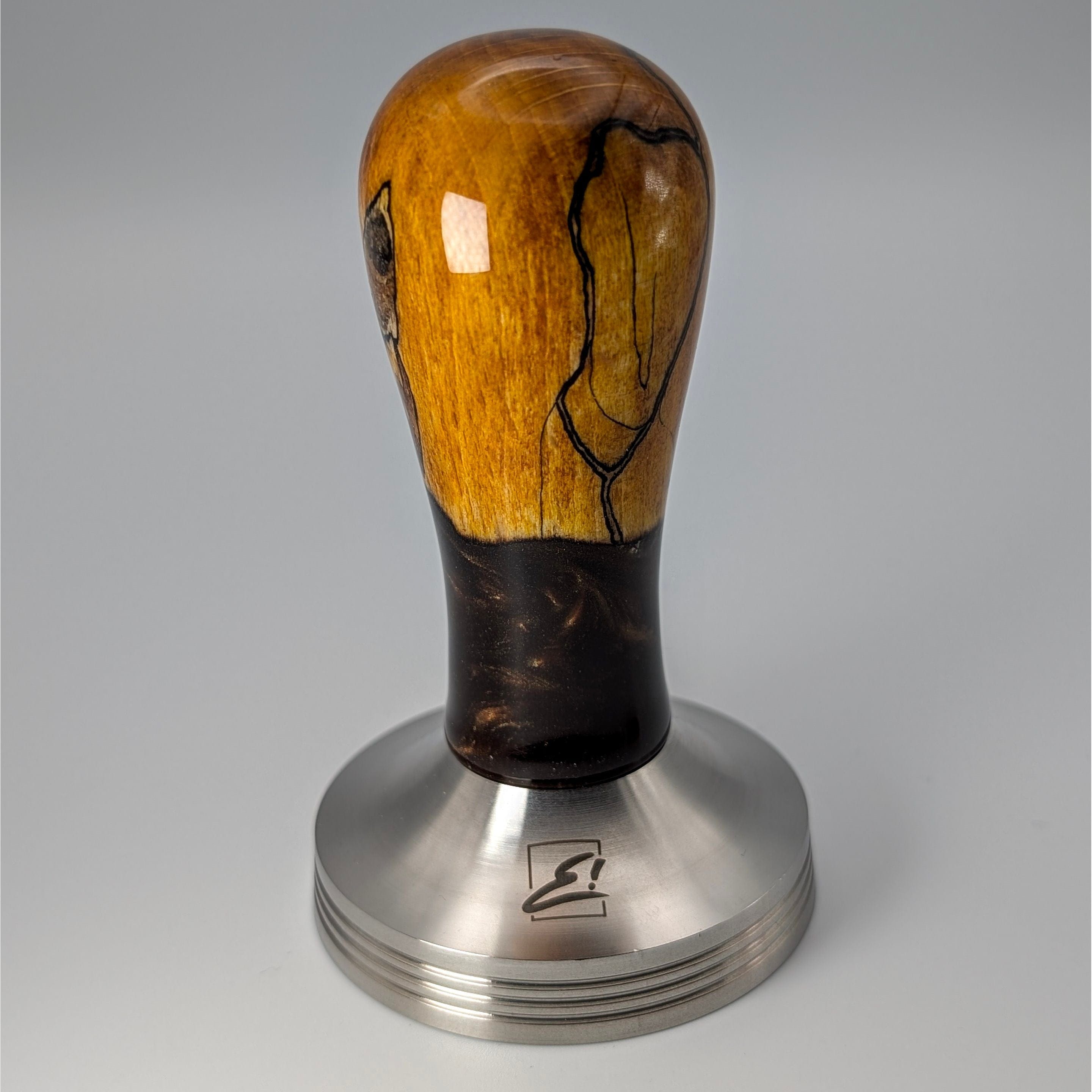 Epoxy Elegance Tamper #21 – Gestockte Buche & Black Resin | Emmerich Art Tamper EMMERICH Art - Rheinland.Coffee