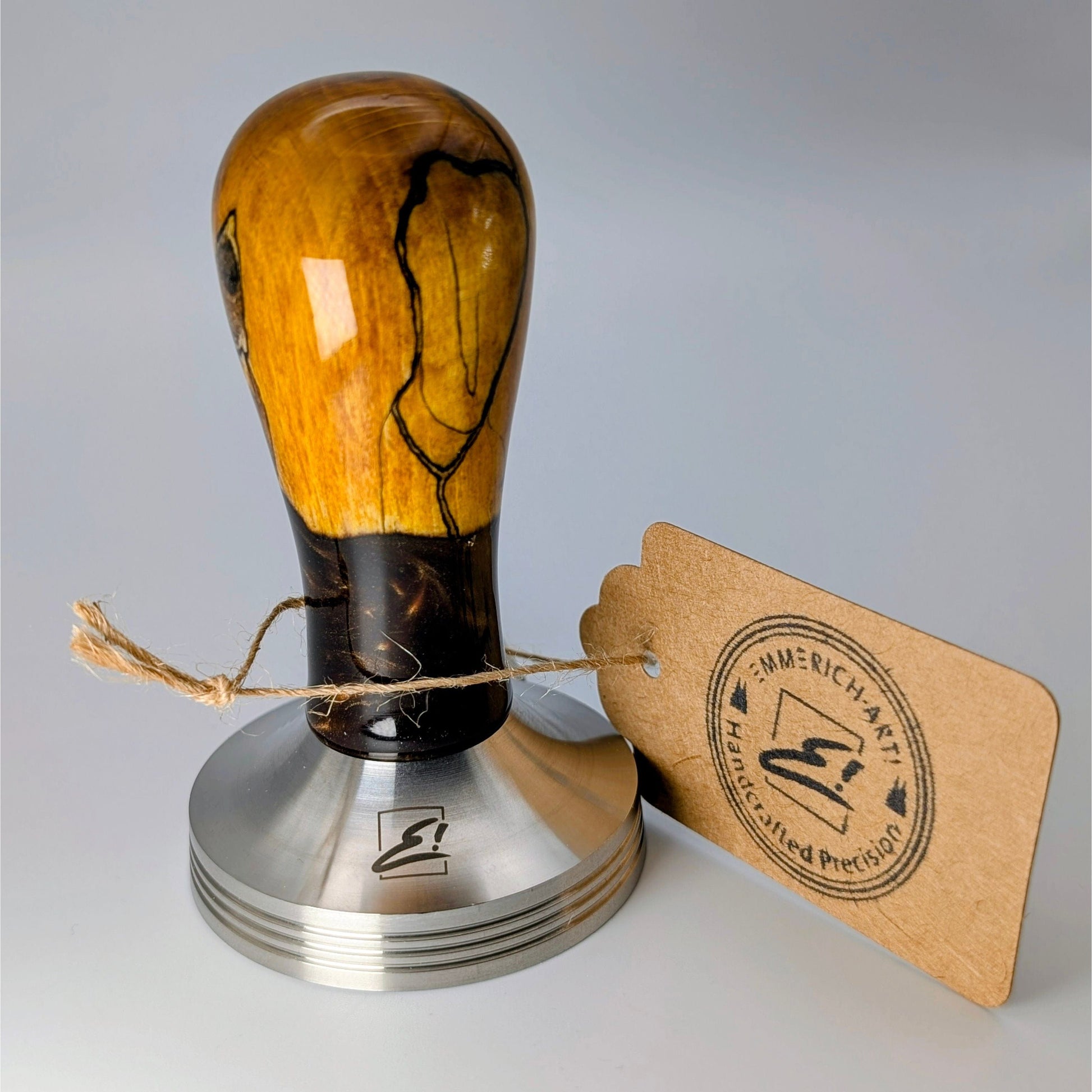 Epoxy Elegance Tamper #21 – Gestockte Buche & Black Resin | Emmerich Art Tamper EMMERICH Art - Rheinland.Coffee